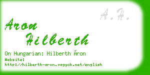 aron hilberth business card